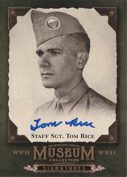 2016 Upper Deck Goodwin Champions - Museum Collection World War II Signatures #MCS-TR Tom Rice Front