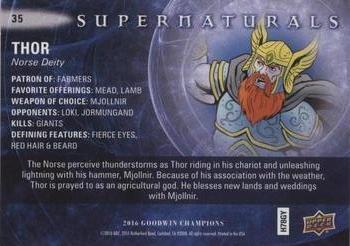 2016 Upper Deck Goodwin Champions - The Supernaturals #35 Thor Back
