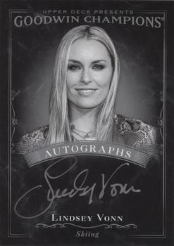 2016 Upper Deck Goodwin Champions - Black and White Autographs #BA-LV Lindsey Vonn Front