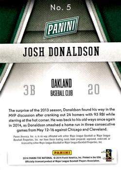 2014 Panini The National Convention - Rookies #5 Josh Donaldson Back
