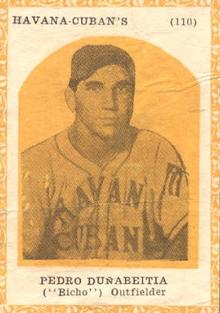 1946-47 Propagandas Montiel Los Reyes del Deporte (Cuba) #110 Pedro Dunabeitia Front