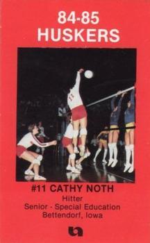 1984-85 Nebraska Cornhuskers Police #12 Cathy Noth Front