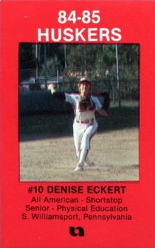 1984-85 Nebraska Cornhuskers Police #26 Denise Eckert Front