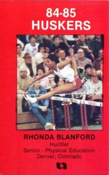1984-85 Nebraska Cornhuskers Police #31 Rhonda Blanford Front