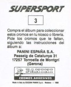 1987-88 Panini Supersport Spanish Stickers #3 Magic Johnson Back