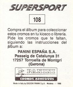 1987-88 Panini Supersport Spanish Stickers #108 Lothar Matthaus Back