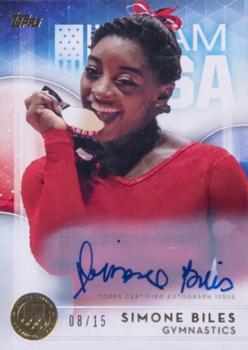 2016 Topps U.S. Olympic & Paralympic Team Hopefuls - Autographs Gold #38 Simone Biles Front