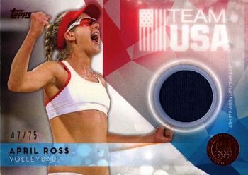 2016 Topps U.S. Olympic & Paralympic Team Hopefuls - Relics Bronze #USOTR-ARO April Ross Front
