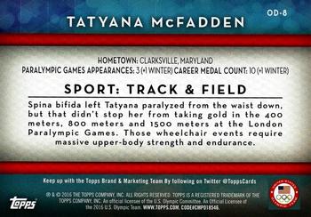 2016 Topps U.S. Olympic & Paralympic Team Hopefuls - Olympic Disciplines #OD-8 Tatyana McFadden Back