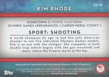 2016 Topps U.S. Olympic & Paralympic Team Hopefuls - Olympic Disciplines #OD-10 Kim Rhode Back
