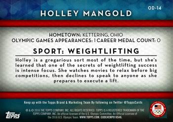 2016 Topps U.S. Olympic & Paralympic Team Hopefuls - Olympic Disciplines #OD-14 Holley Mangold Back
