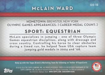 2016 Topps U.S. Olympic & Paralympic Team Hopefuls - Olympic Disciplines #OD-15 McLain Ward Back