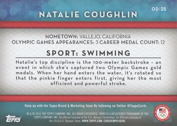 2016 Topps U.S. Olympic & Paralympic Team Hopefuls - Olympic Disciplines #OD-25 Natalie Coughlin Back