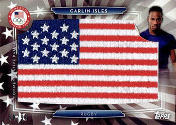 2016 Topps U.S. Olympic & Paralympic Team Hopefuls - USA Flag Patch Commemorative Relics #USAF-CI Carlin Isles Front