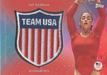 2016 Topps U.S. Olympic & Paralympic Team Hopefuls - Crest Patches Red #USTC-ARA Aly Raisman Front