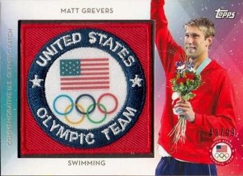 2016 Topps U.S. Olympic & Paralympic Team Hopefuls - Team Patches #USAP-MG Matt Grevers Front