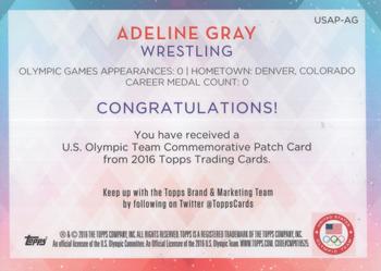 2016 Topps U.S. Olympic & Paralympic Team Hopefuls - Team Patches Red #USAP-AG Adeline Gray Back