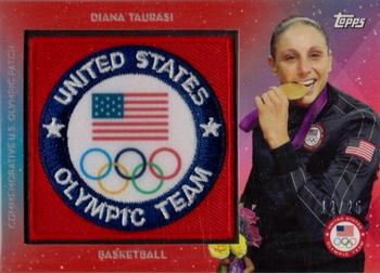 2016 Topps U.S. Olympic & Paralympic Team Hopefuls - Team Patches Red #USAP-DT Diana Taurasi Front