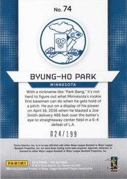 2016 Panini The National #74 Byung-Ho Park Back