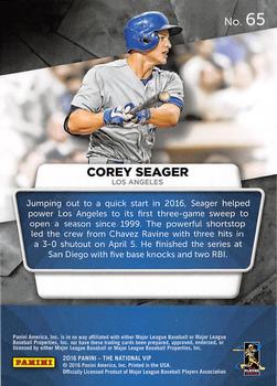 2016 Panini The National VIP #65 Corey Seager Back