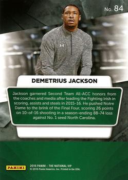 2016 Panini The National VIP #84 Demetrius Jackson Back