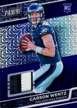 2016 Panini The National VIP - Relics Blue Pulsar #32 Carson Wentz Front
