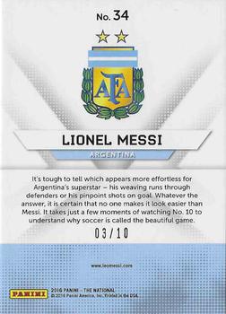2016 Panini The National - Infinite #34 Lionel Messi Back
