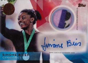 2016 Topps U.S. Olympic & Paralympic Team Hopefuls - Autographed Relics Bronze #USAR-SBI Simone Biles Front