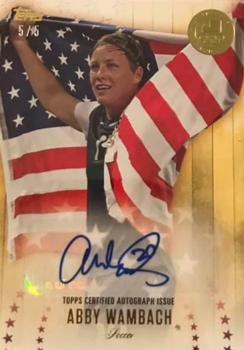 2016 Topps U.S. Olympic & Paralympic Team Hopefuls - Champion Autographs Gold #USOCA-AW Abby Wambach Front