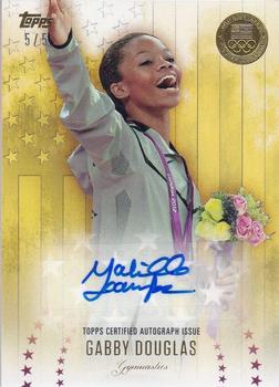 2016 Topps U.S. Olympic & Paralympic Team Hopefuls - Champion Autographs Gold #USOCA-GD Gabby Douglas Front