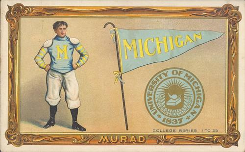 1910 Murad Cigarettes Cabinets (T6) - Type 2 #18 Michigan Front
