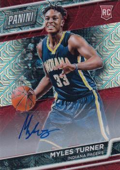 2016 Panini The National VIP - Autographs Red Pulsar #17 Myles Turner Front