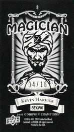 2016 Upper Deck Goodwin Champions - Black Metal Magician Minis #8 Kevin Harvick Back