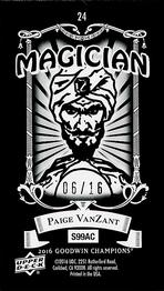 2016 Upper Deck Goodwin Champions - Black Metal Magician Minis #24 Paige VanZant Back