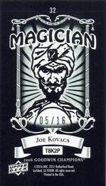 2016 Upper Deck Goodwin Champions - Black Metal Magician Minis #32 Joe Kovacs Back