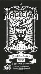 2016 Upper Deck Goodwin Champions - Black Metal Magician Minis #50 Melissa Baker Back