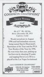2016 Upper Deck Goodwin Champions - Canvas Minis #3 Tiger Woods Back
