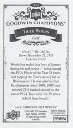 2016 Upper Deck Goodwin Champions - Canvas Minis #113 Tiger Woods Back