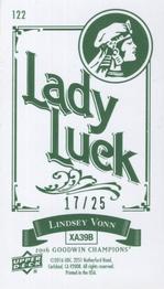 2016 Upper Deck Goodwin Champions - Cloth Lady Luck Minis #122 Lindsey Vonn Back