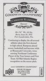 2016 Upper Deck Goodwin Champions - Minis #19 Christie Rampone Back