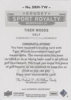 2016 Upper Deck Goodwin Champions - Goudey Sport Royalty Memorabilia #SRM-TW Tiger Woods Back