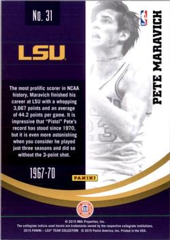 2015 Panini LSU Tigers - Silver #31 Pete Maravich Back