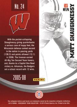 2015 Panini Wisconsin Badgers #24 Matt Shaughnessy Back