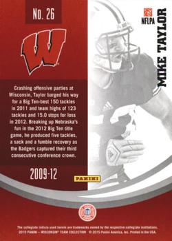 2015 Panini Wisconsin Badgers #26 Mike Taylor Back