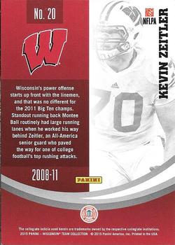 2015 Panini Wisconsin Badgers - Silver #20 Kevin Zeitler Back