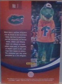2015 Panini Florida Gators #1 Albert E Gator Back