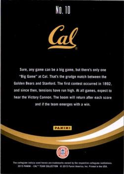2015 Panini California Golden Bears #10 Victory Cannon Back
