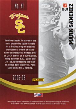 2015 Panini USC Trojans #41 Mark Sanchez Back