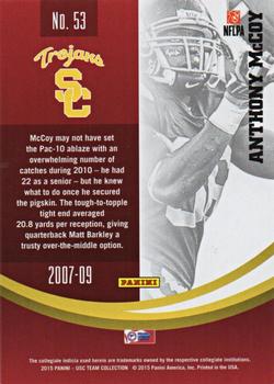 2015 Panini USC Trojans #53 Anthony McCoy Back