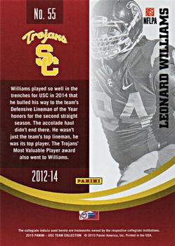 2015 Panini USC Trojans #55 Leonard Williams Back